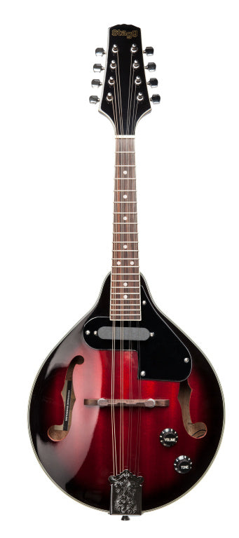 Stagg Electroacoustic Mandolin-Nato-Redburst