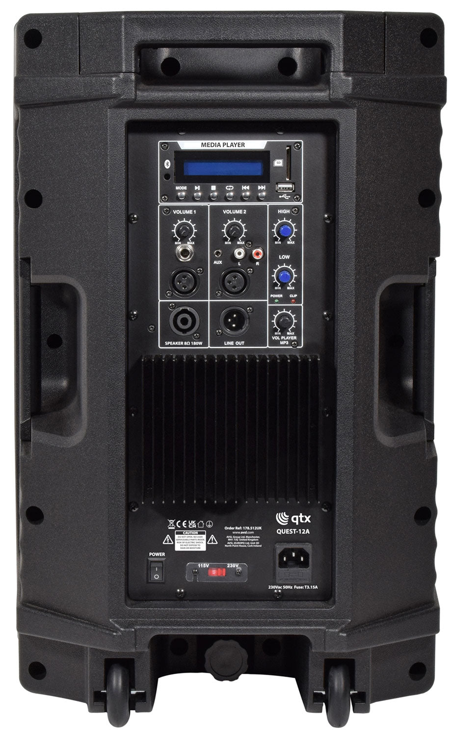 QTX QUEST-12A Active PA Cabinet 720W peak