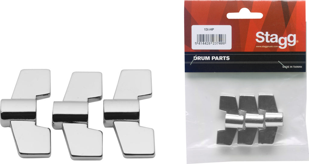 Stagg 3 Pieces x 8 mm Zinc Wing Nut