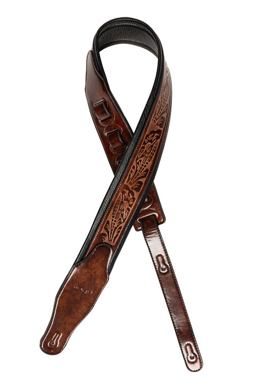 Stagg Padded Leather-Style Aged Dk BRown