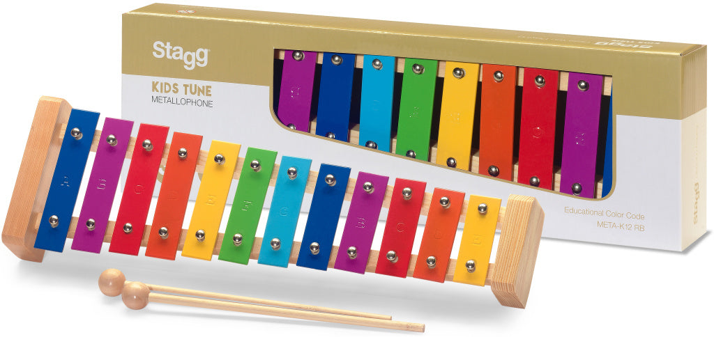Stagg Metallophone 12 Rainbow Keys