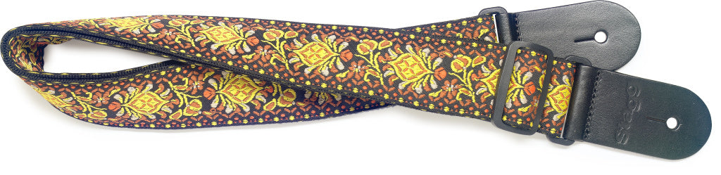 Stagg Woven Strap Nylon Jimi Yellow