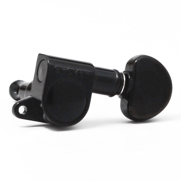 Grover Mini Romatics Machineheads ~ 3+3 ~ Black Chrome