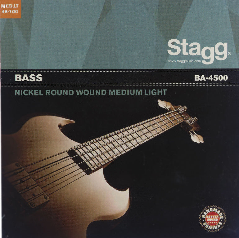 Stagg 4 String Bass Set/Nickel Round Wound/Medium Light