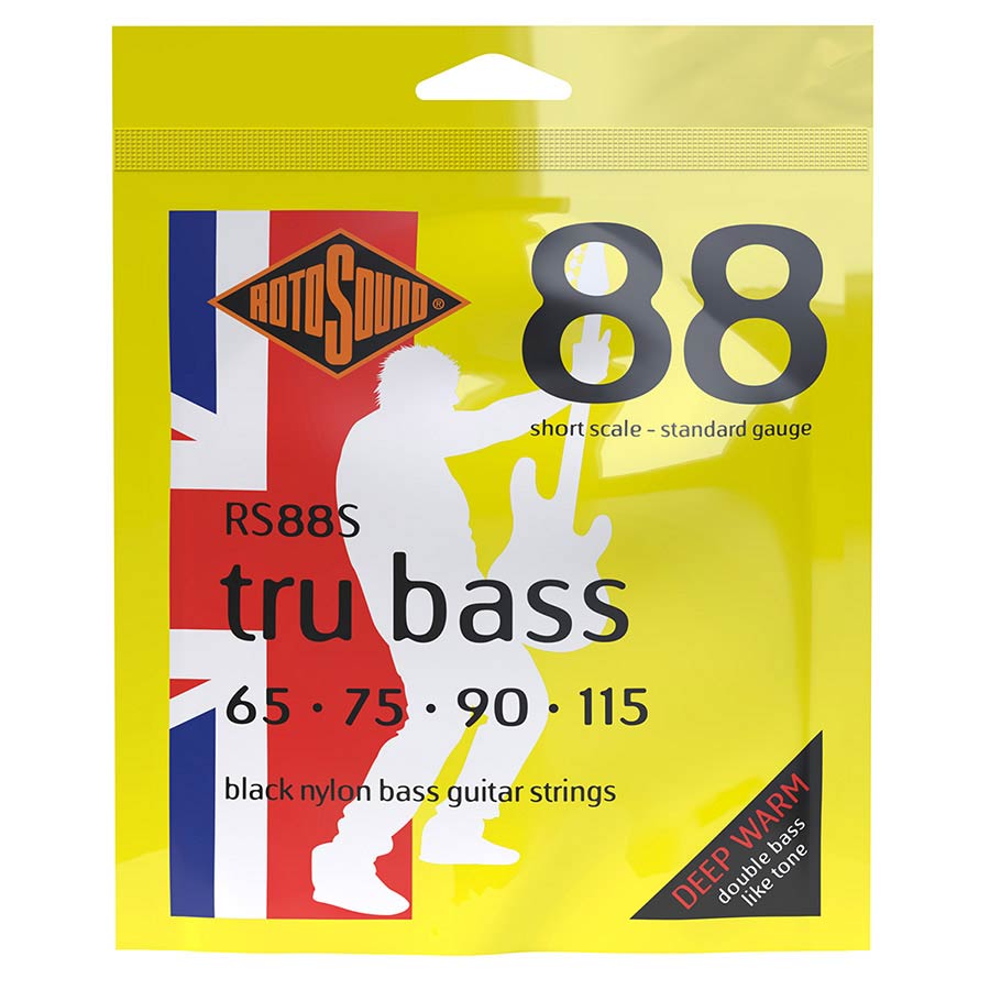 RS88S Rotosound Tru Bass 88 string set electric bass black nylon flatwound 65-115