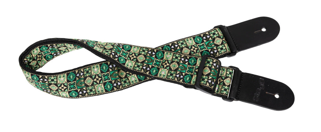 Stagg Woven Strap Guitar Hootenanny Mix Green