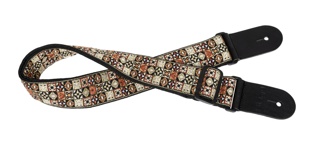 Stagg Woven Strap GuitarHoote Mix Yellow