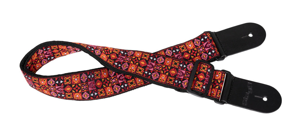 Stagg Woven Strap GuitarHoote Mix Red