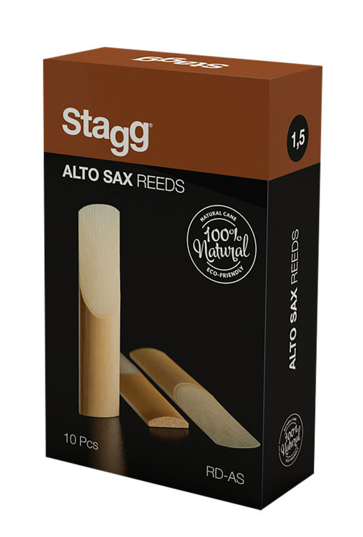 Stagg 10 Piece Alto Sax Reeds 1.5