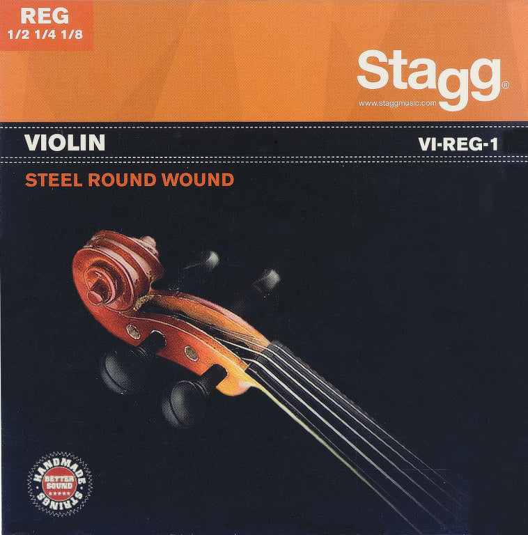 Stagg Violin String Set/Steel/Regular-1/2 & 1/4 & 1/8