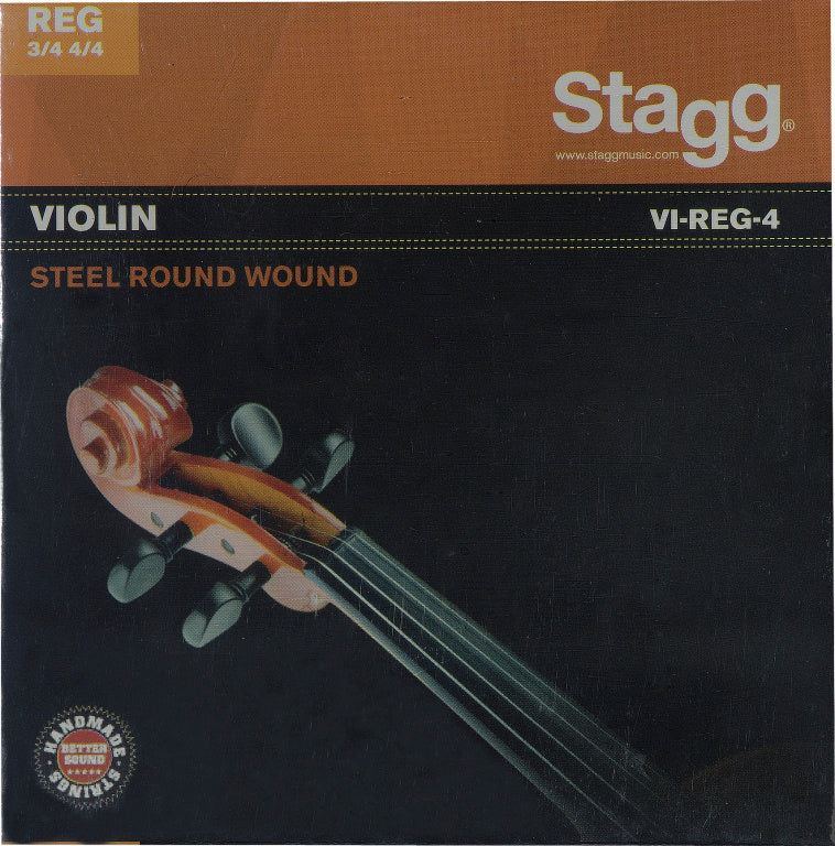 Stagg Violin String Set/Steel/Regular 3/4 & 4/4