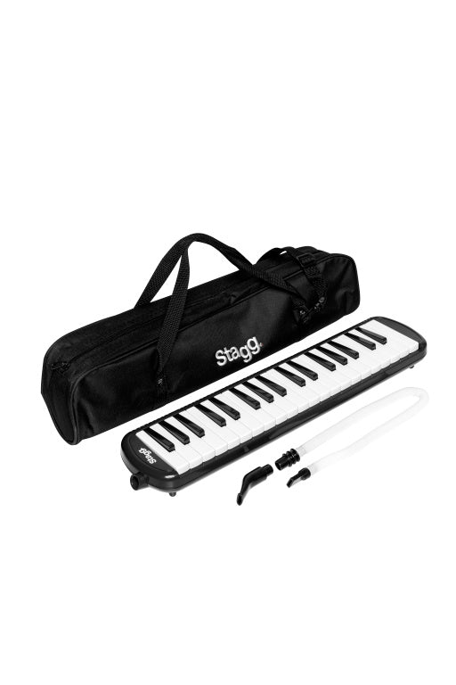 Stagg Melodica Black 37 Keys+Mouthpiece+Tube+Bag