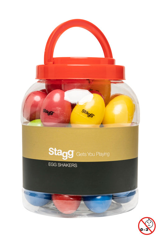 Stagg Plastic Egg Shaker Box/40 Pieces