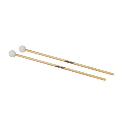 SALE ITEM - 380 mm. maple handle, pair, 30 mm. medium hard nylon head, white