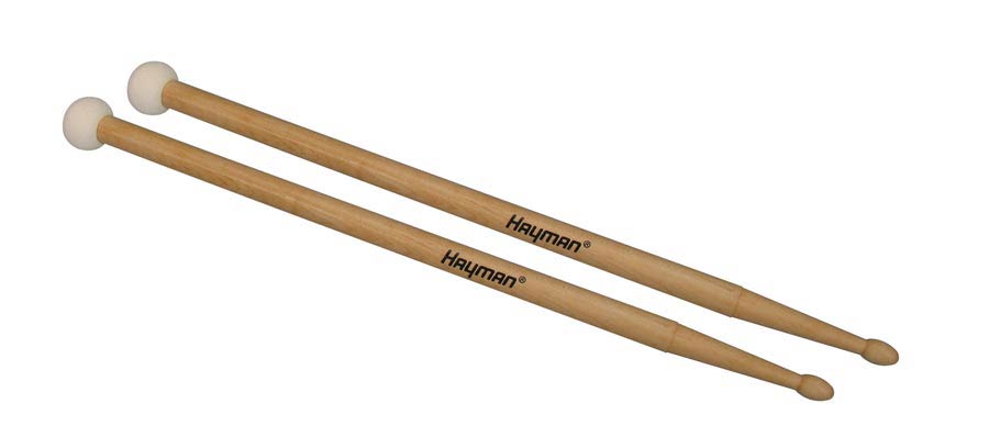 SALE ITEM - of Gong mallet, 419 mm. maple handle, 30 mm. felt head, pair, thick