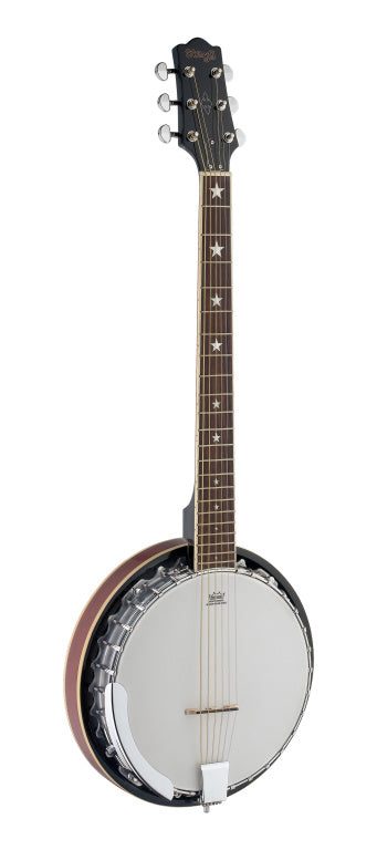 Stagg 6 String Banjo-30 Hooks-Metal Pot