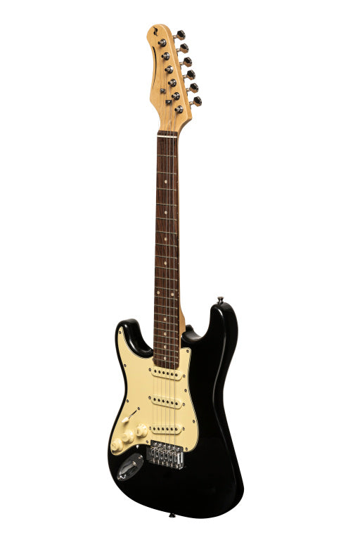 Stagg Standard Serie-S 30 Electric Guitar Black 3/4 Lefthand