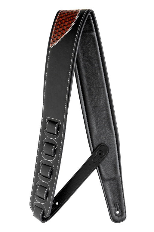 Stagg Leatheret Strap Guitar Shape Brown