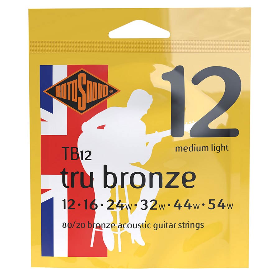 TB12 Rotosound Tru Bronze string set acoustic 80/20 bronze 12-54