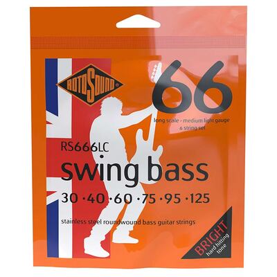 RS666LC Rotosound Swing Bass 66 string set electric bass 6 stainless steel 30-125