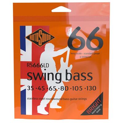 RS666LD Rotosound Swing Bass 66 string set electric bass 6 stainless steel 35-130