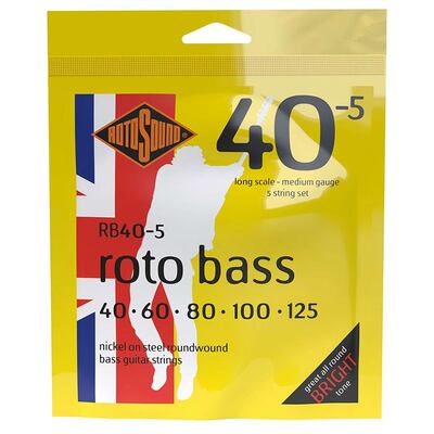 RB40-5 Rotosound Roto Bass string set electric bass 5 nickel wound 40-125