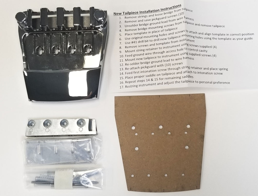 Rickenbacker Part 01160 - 4003 Tailpiece & Damper Assembly (4003V2) - New Version 2