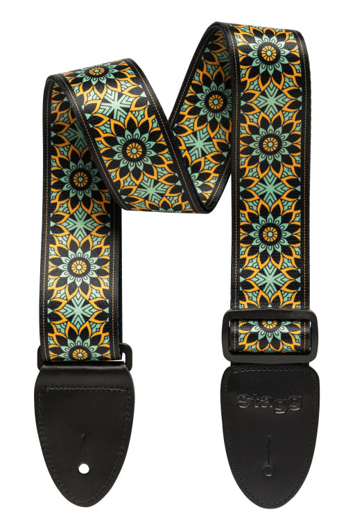 Stagg Terylene Strap Mandala Green