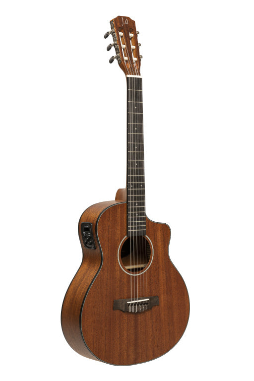 J.N Guitars Mini Om Electro Acoustic Classic Sapelli