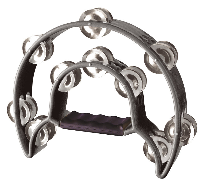 Stagg Cutaway Tambourine 20 Jingles,Black