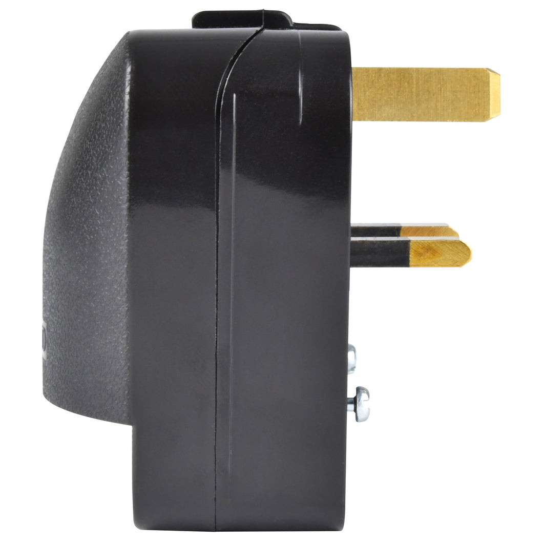 Mercury Black SCP3 13A rated Euro converter plug- bulk