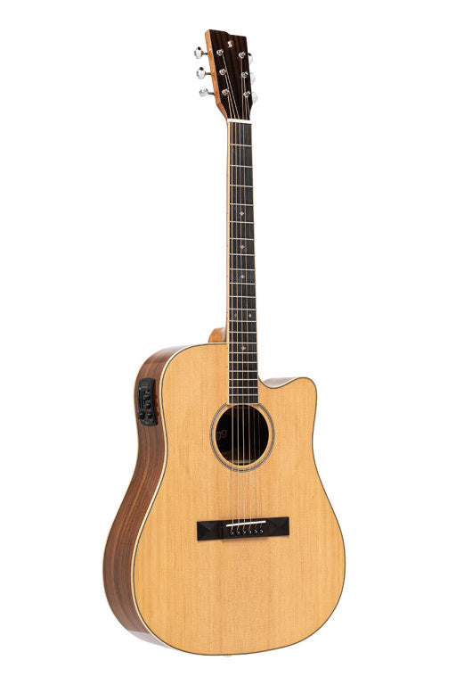 Stagg Dreadnought Electro Acoustic Cut Spruce Acacia