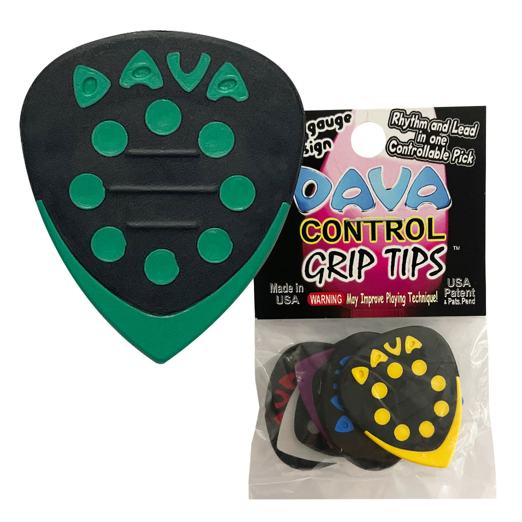 Dava 'Grip Tip'Â Delrin Picks ~ 6 Pack ~ Assorted Colours