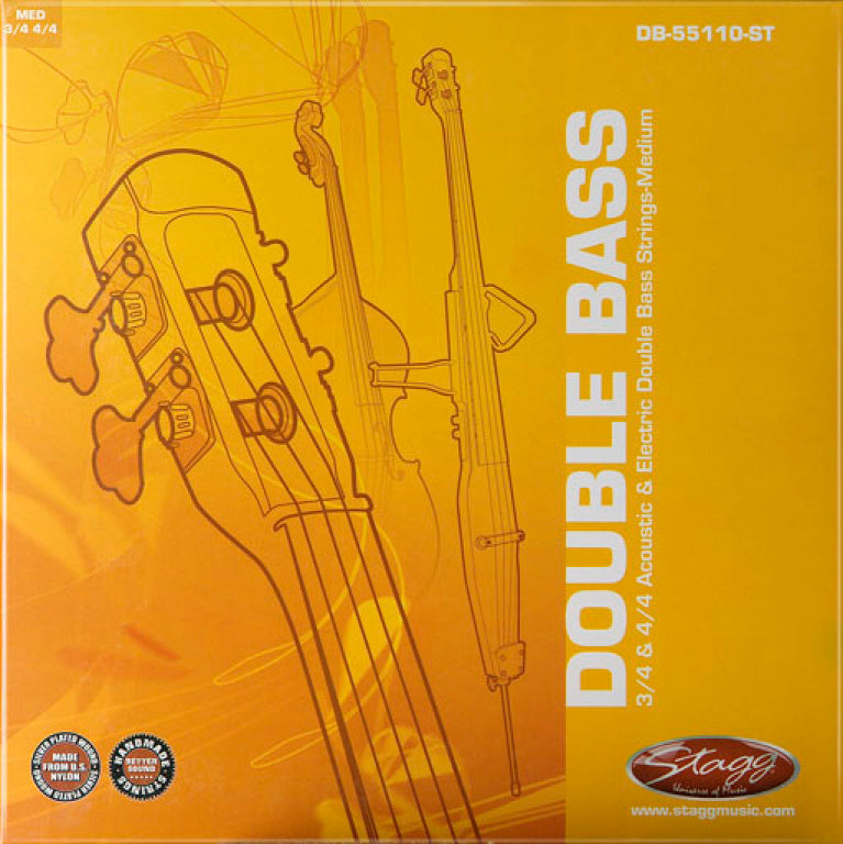 Stagg Double Bass String Set/Stainless/Electric Double Bass-3/4 & 4/4