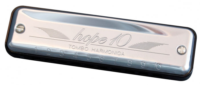 Tombo Harmonica Hope 10 Hole Diatonic F#