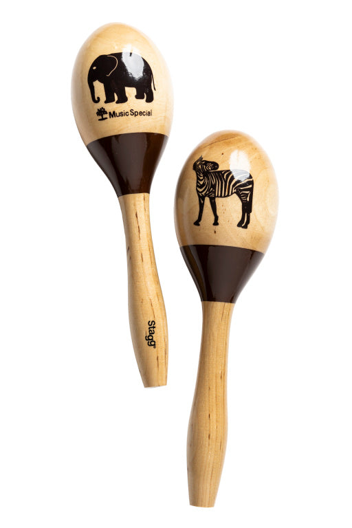 Stagg Wood Maracas Oval 23cm Africa