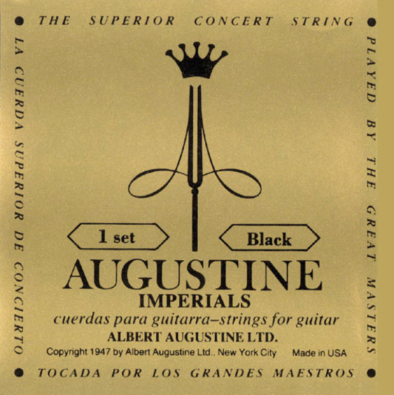 Augustine Imperial Black Classic Guitar Set