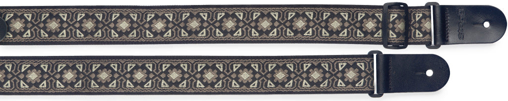 Stagg Woven Nylon Guitar Strap Flower-Grey