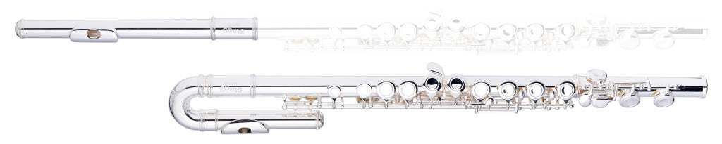 Stagg C Flute,16 Key,Double Mouth,Soft Case