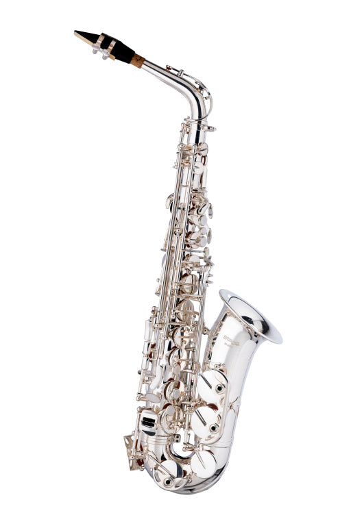Stagg Eb Alto Sax,High F# Silver+Soft Case