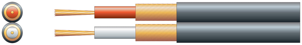 Mercury 2 core individual lap screen, 2 x 13/0.1mm, 2 x 32/0.1mm, Black, 100m