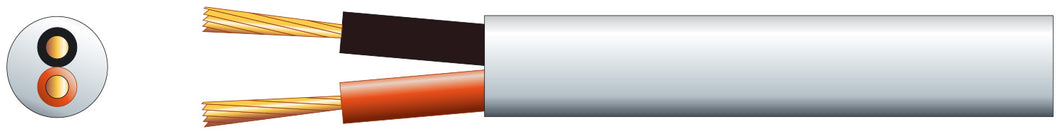 Mercury Hi Flex Double Insulated Speaker cable, 2 x (24 x 0.2mmØ) White