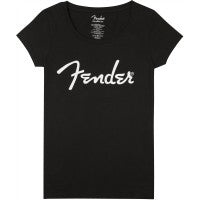 Load image into Gallery viewer, Fender Spaghetti Logo Women&#39;s T-Shirt, Black - XL
