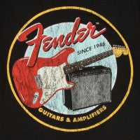 Load image into Gallery viewer, Fender 1946 Guitars &amp; Amplifiers T-Shirt, Vintage Black - L
