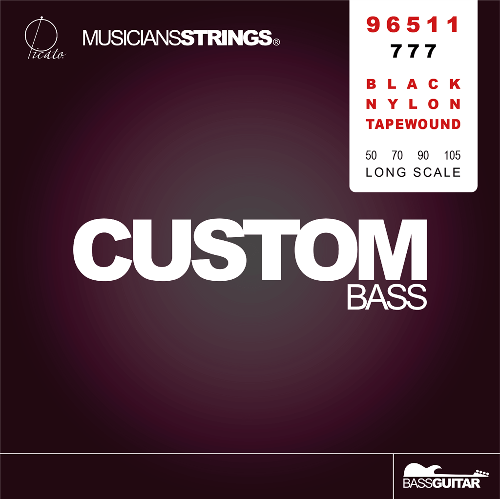 Picato Black Nylon Long Scale Bass Set 50-105