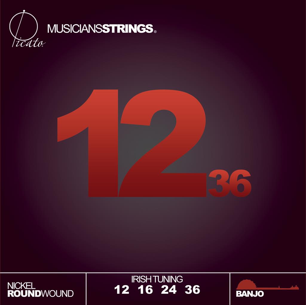 Picato Nickel Banjo Irish Tuning 12-36 Set