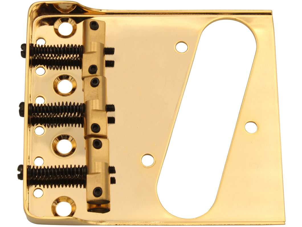 Telecaster bridge with brass compensated saddles