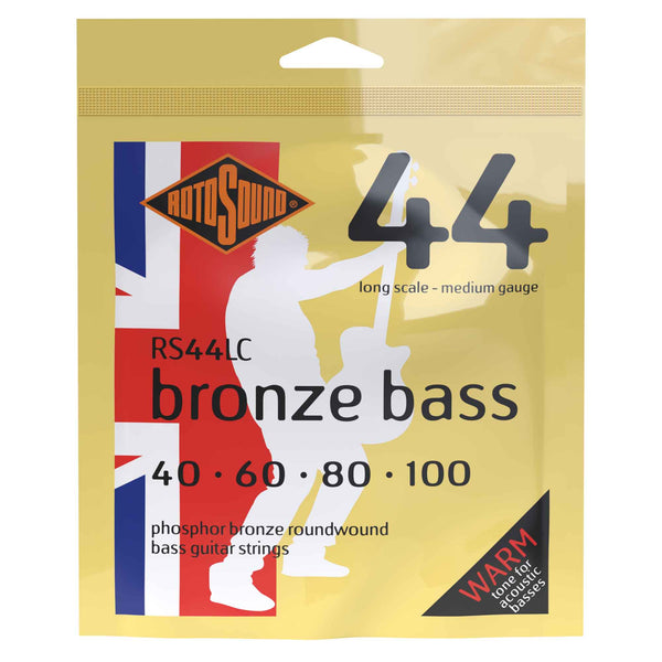 Rotosound bronze bass guitar strings packaging with British flag design