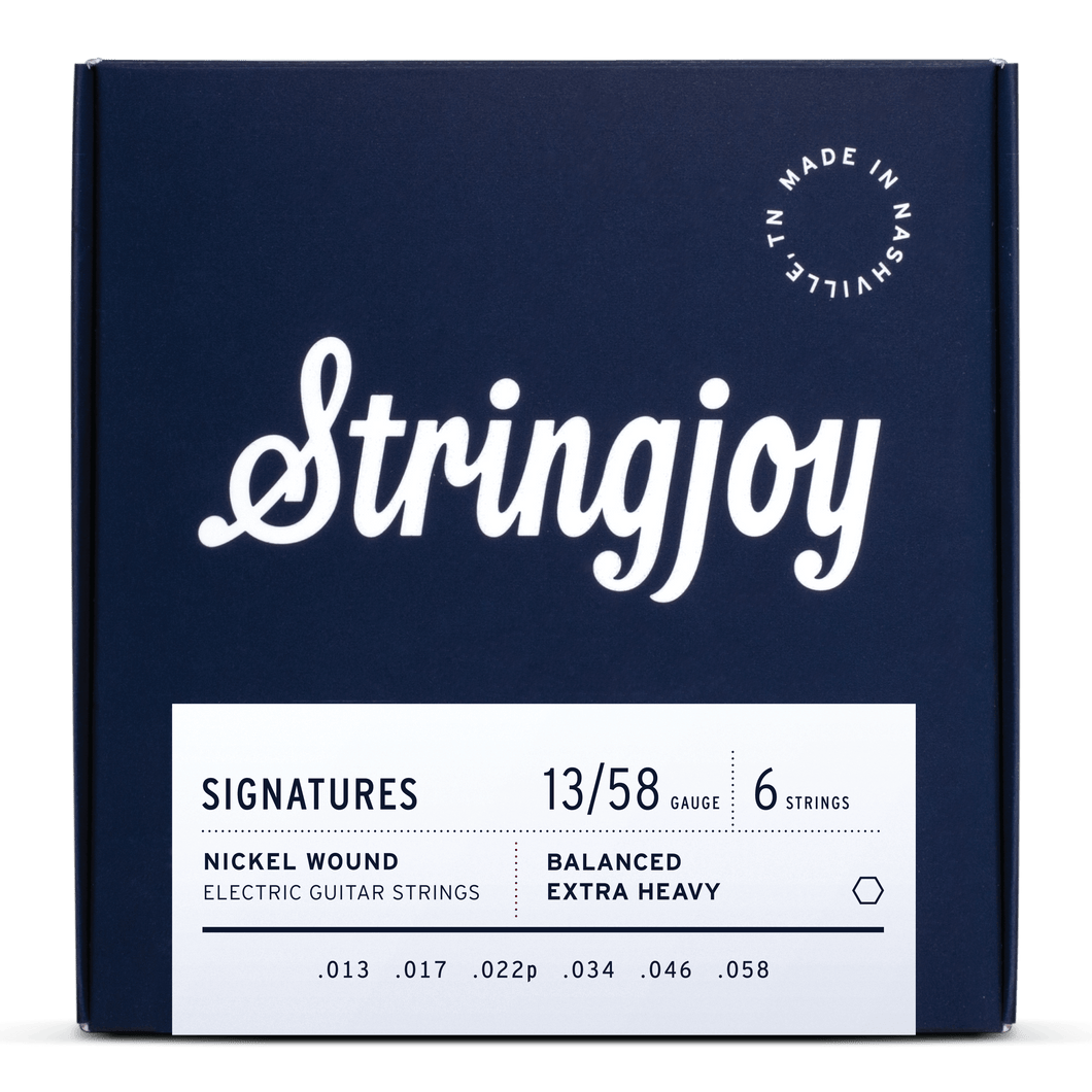 Stringjoy Signatures | Balanced Extra Heavy Gauge (13-58) Nickel Wound Electric Guitar Strings