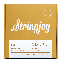 Stringjoy Brights | Extra Light Gauge (10-50) 80/20 Bronze Acoustic Guitar Strings